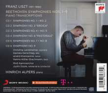 Ludwig van Beethoven (1770-1827): Symphonien Nr.1-9 (Klavierfassung von Franz Liszt), 6 CDs