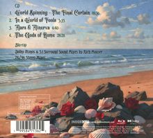 CD-Titel und Zeiten: 1. World Spinning 18:36, 2. In a World of Fools 5:35, 3. Mars & Minerva 4:40, 4. The Gods of Rome 28:28.  
Illustration: Strand mit Wellen, Muscheln und roten Rosen.