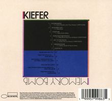 "KIEFER MEMORY BOMB. Trackliste: 1. DAYDREAMING 2. NOWHERE FAST 3. OVERTURE 4. NEWLEVELS NEWDEVILS. Schwarz-blaues Design."