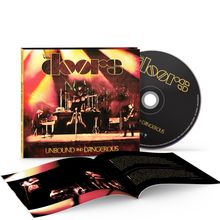 "The Doors", "Unbound and Dangerous", CD-Hülle und -Booklet, Konzertszene mit Band auf der Bühne, gelb-rote Lichter.
