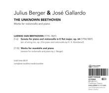 Julius Berger &amp; Jose Gallardo - The unknown Beethoven, CD