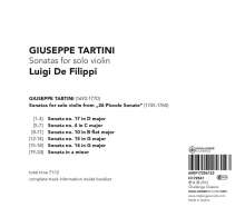 Giuseppe Tartini (1692-1770): Sonaten für Violine solo Nr.4,10,14,15,17, CD