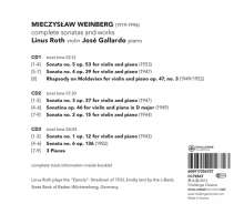 Mieczyslaw Weinberg (1919-1996): Violinsonaten Nr.1-5, 3 CDs