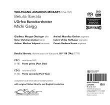 Wolfgang Amadeus Mozart (1756-1791): La Betulia Liberata, 2 Super Audio CDs