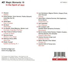 ACT Magic Moments 19: "In the Spirit of Jazz". Liste von 17 Jazz-Stücken und Künstlern, kuratiert von Siggi Loch.