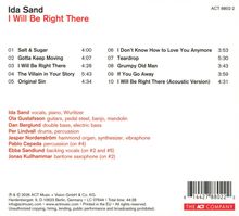 Titel: "Ida Sand - I Will Be Right There".  
Trackliste mit Titeln und Längen.  
Musiker und Instrumente aufgelistet.   
Rechts unten Logo "The ACT Company".