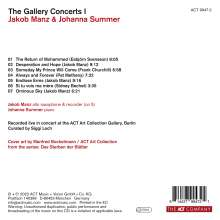 Jakob Manz &amp; Johanna Summer: The Gallery Concerts I, CD
