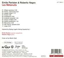 Emile Parisien &amp; Roberto Negro: Les Metanuits, CD
