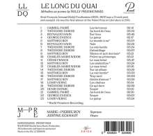 Marie-Pierre Roy - Le Long du Quai (Lieder auf Texte von Sully Prudhomme), CD