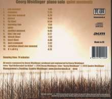 Georg Weidinger (geb. 1968): Quiet Moments (Piano Solo), CD