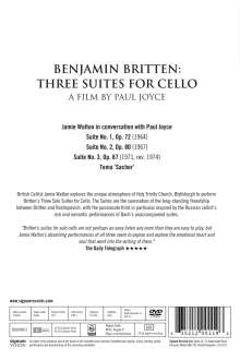 Benjamin Britten (1913-1976): Suiten für Cello solo Nr.1-3 (opp.72,80,87), DVD
