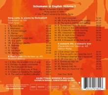 Robert Schumann (1810-1856): Lieder und Liederzyklen "Schumann in English" Vol.1, CD