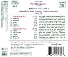 Krzysztof Penderecki (1933-2020): Symphonien Nr.2 &amp; 4, CD