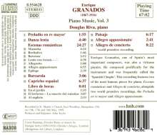 Enrique Granados (1867-1916): Klavierwerke Vol.3, CD