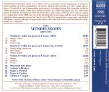 Felix Mendelssohn Bartholdy (1809-1847): Sämtliche Werke für Violine &amp; Klavier, CD