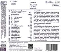 Joaquim Homs (1906-2003): Klavierwerke Vol.1, CD