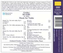 Giselher Klebe (1925-2009): Sonaten für Violine solo Nr.1 &amp; 2, CD