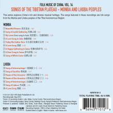 Folk Music Of China Vol.14: Songs Of The Tibetan Plateau - Monba And Lhoba Peoples, CD