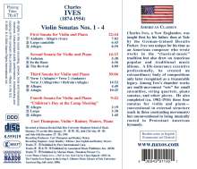 Charles Ives (1874-1954): Sonaten für Violine &amp; Klavier Nr.1-4, CD
