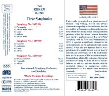 Ned Rorem (geb. 1923): Symphonien Nr.1-3, CD