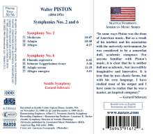 Walter Piston (1894-1976): Symphonien Nr.2 &amp; 6, CD
