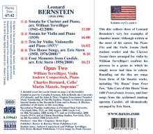 Leonard Bernstein (1918-1990): Sonate für Violine &amp; Klavier, CD
