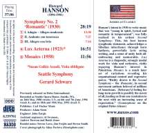 Howard Hanson (1896-1981): Symphonie Nr.2, CD