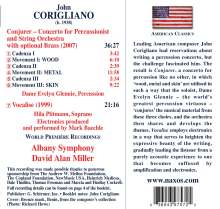 John Corigliano (geb. 1938): Konzert für Percussion &amp; Streichorchester "Conjurer", CD