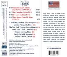 Peter Scott Lewis (geb. 1953): Liederzyklen "The Four Cycles", CD