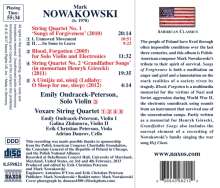 Mark Nowakowski (geb. 1978): Streichquartette nr.1 &amp; 2, CD