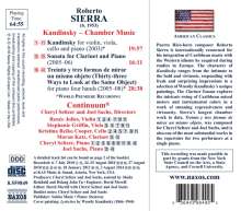 Roberto Sierra (geb. 1953): Kandinsky für Klavierquartett, CD