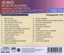 Lee Wiley (1910-1975): Any Time, Any Day, Anywhere: Her 25 Finest, CD