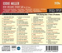 CD-Set von Eddie Miller, "New Orleans Tenor Sax". 50 Songs von 1933-1959. Gesamtdauer 2 Std 39 Min. 2 CDs.