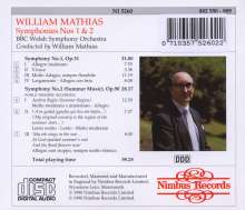 William Mathias (1934-1992): Symphonien Nr.1 &amp; 2, CD