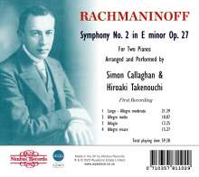 Sergej Rachmaninoff (1873-1943): Symphonie Nr. 2 (arrangiert für 2 Klaviere), CD