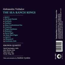 Aleksandra Vrebalov (geb. 1970): Kammermusik für Streichquartett "The Sea Ranch Songs", 1 CD und 1 DVD