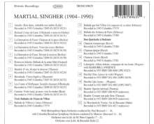 Martial Singher singt Arien &amp; Lieder, CD