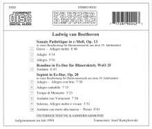 Ludwig van Beethoven (1770-1827): Septett op.20 f.Harmoniemusik, CD
