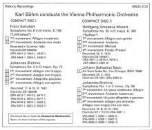 Karl Böhm dirigiert die Wiener Philharmoniker, 2 CDs