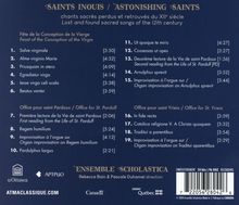 Ensemble Scholastica - Saints Inouis, CD