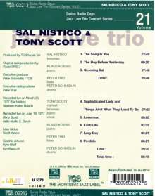 Sal Nistico &amp; Tony Scott: Swiss Radio Days Jazz Series Vol.21, CD