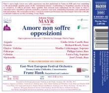 Johann Simon (Giovanni Simone) Mayr (1763-1845): Amore non soffre opposizioni, 2 CDs
