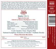 Behzad Abdi (geb. 1973): Hafez (Oper in 2 Akten 2013), 2 CDs
