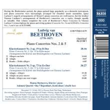 Ludwig van Beethoven (1770-1827): Klavierkonzerte Nr.2 &amp; 5 (für Klavier &amp; Streichquintett arrangiert von Vinzenz Lachner), CD