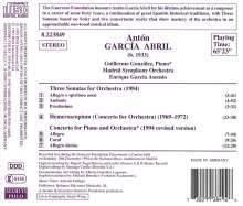 Anton Garcia Abril (1933-2021): 3 Sonaten für Orchester, CD