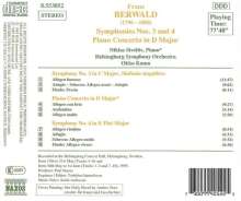 Franz Berwald (1796-1868): Symphonien Nr.3 &amp; 4, CD