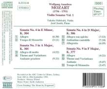 Wolfgang Amadeus Mozart (1756-1791): Sonaten für Violine &amp; Klavier Vol.1, CD