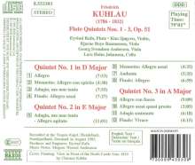 Friedrich Kuhlau (1786-1832): Flötenquintette op.51 Nr.1-3, CD