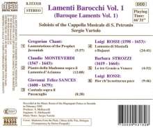 Lamenti Barocchi Vol.1, CD