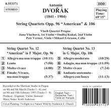 Antonin Dvorak (1841-1904): Streichquartette Vol.1, CD